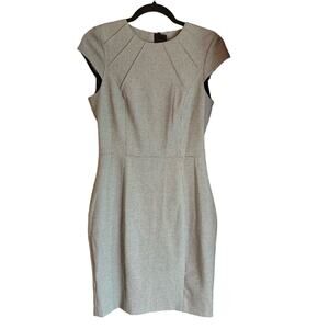 H&M Sleek Plaid Form-Fitted High-Neck Pencil Dress - Size 4